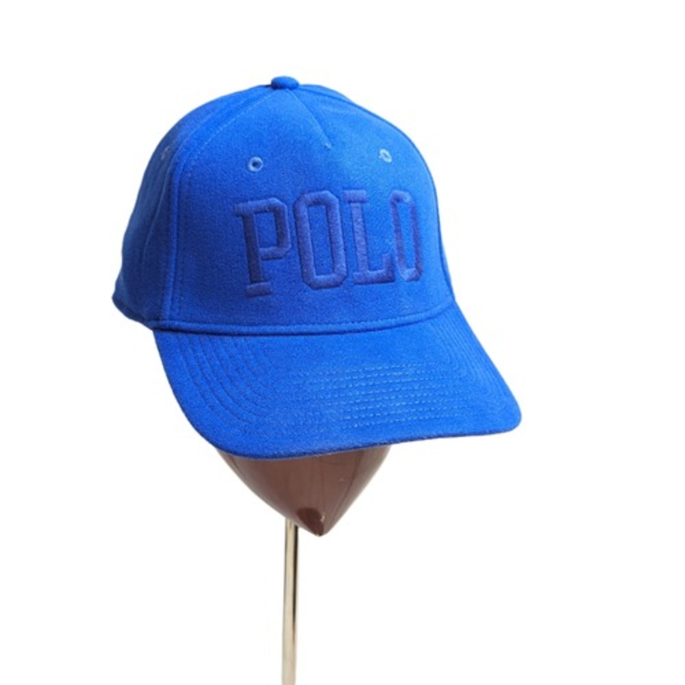 Polo Ralph Lauren Logo Royal Blue Fleece Snapback Hat O/S NWT